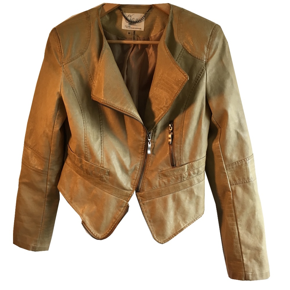 Tan Biker Jacket